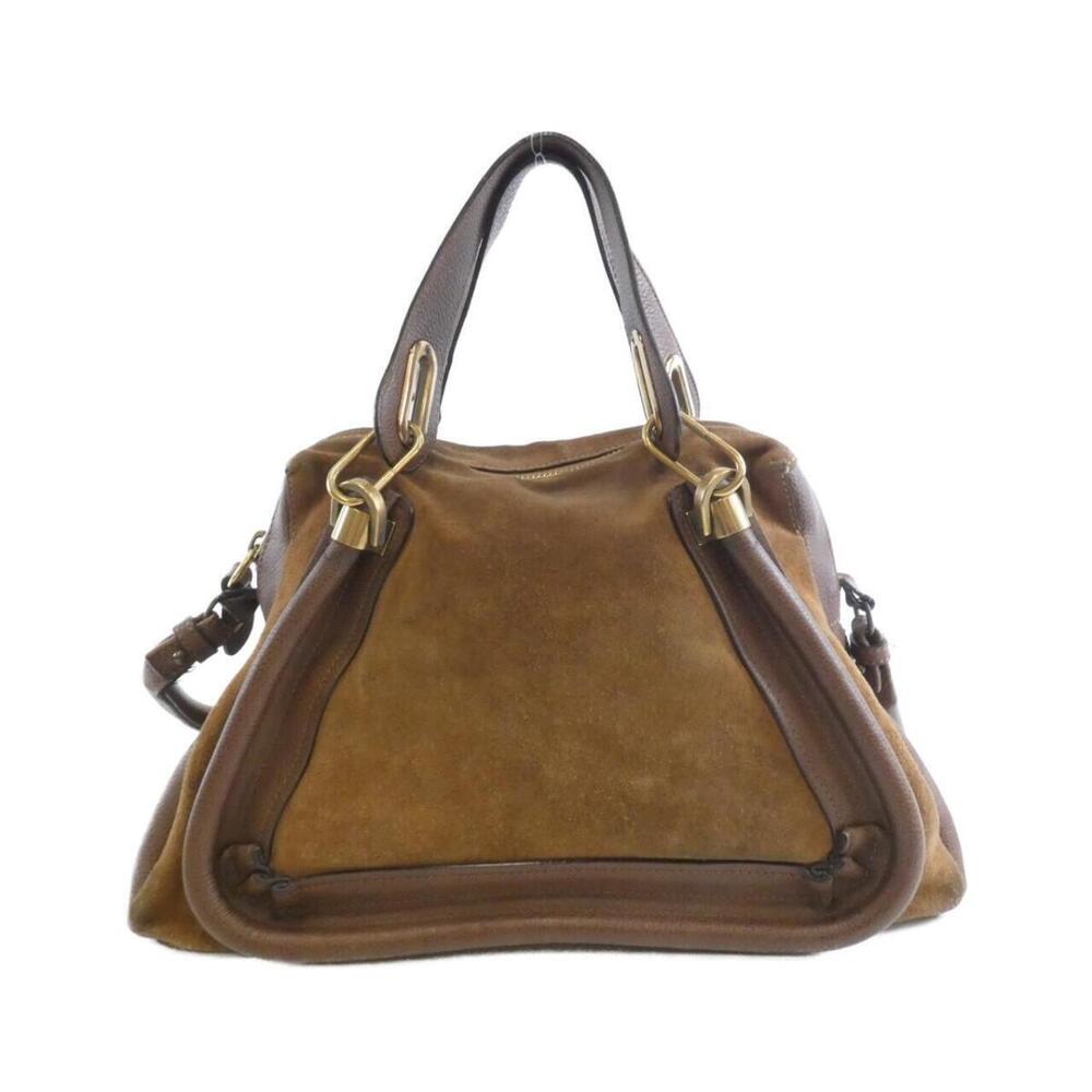 Chloe Paraty bag brown suede leather thick handle